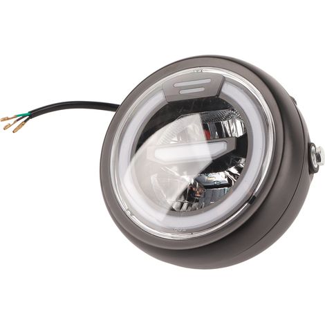 Projecteur LED Moto Rond 6,5 Pouces, Phare Avant Universel, Feu Blanc Puissant (1/5)
