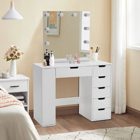 Hollywood Dressing Table with LED Lighted Mirror (1/5)