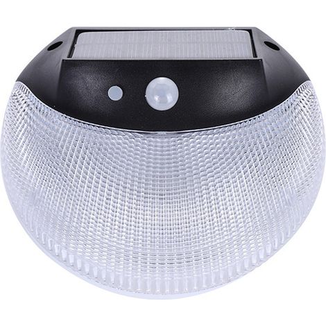 Runde Solar-Wandleuchten für Terrasse und Garten, kabellose Solar-Induktionsleuchten für den Außenbereich, geeignet für Garten, Treppe und Veranda (1/4)