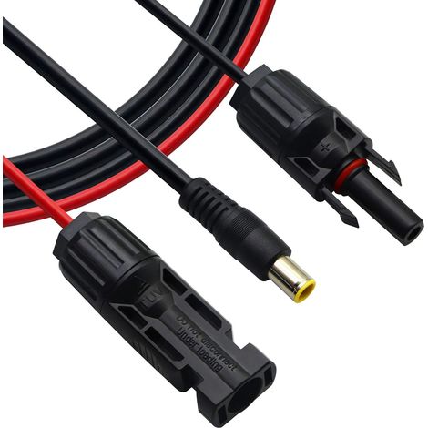 Connecteur Solaire Vers DC 8 mm, Mâle et Femelle Vers Câble Adaptateur, Étanche 16 AWG, Convertisseur Pour Station d'Alimentation et Générateurs Solaires (1/5)