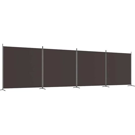 4-Panel Room Divider Brown 698x180 cm Fabric vidaXL