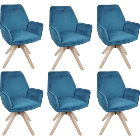 Lot de 6 chaises de salle à manger HWC-G67, chaises de table à manger et de cuisine avec accoudoirs, (1/5)