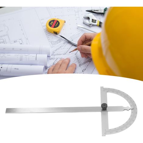 Verchromter Winkelmesser aus Kohlenstoffstahl mit Längenskala und Befestigungssystem, universelle Winkelschablone (1/5)