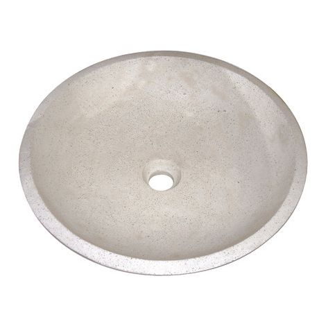 ONDEE ZEN - Vasque bol à poser GELA - 44cm - Crème - Terrazzo - Sans trop plein (1/5)