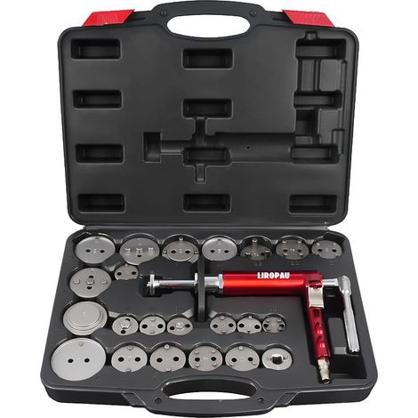 Lot de 24 pièces Outil de repositionnement de piston de frein, Ensemble d'outils de repositionnement de piston de frein pour tourner et pousser les pistons de frein sur diverses voitures (1/5)