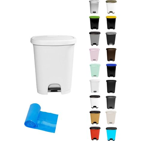 Cubo basura plástico moderno Apertura con pedal Cubo reciclar (1/5)