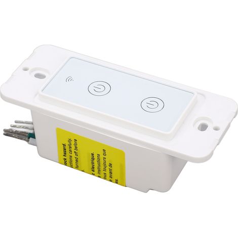 Interrupteur mural intelligent à 2 boutons avec panneau tactile en verre, compatible avec la commande vocale et sans fil, AC100‑240V (1/5)