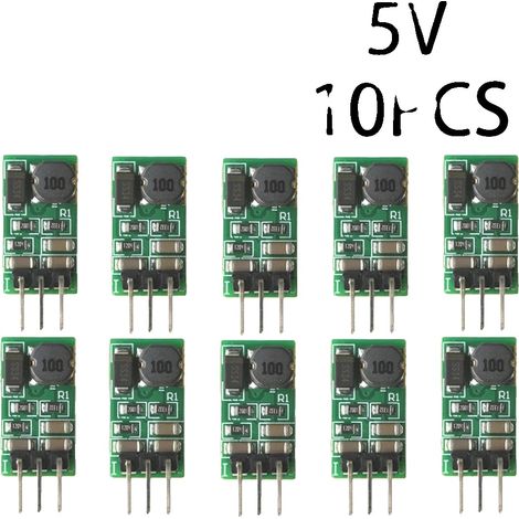 Modulo convertitore DC-DC step-down, tensione regolabile, uscita 1A, 5V, 10 pezzi (1/2)