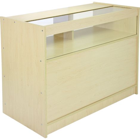 MonsterShop - Banco B1200 con Finitura in Acero da Negozio e Reception 120cm x 60cm x 90cm (1/5)