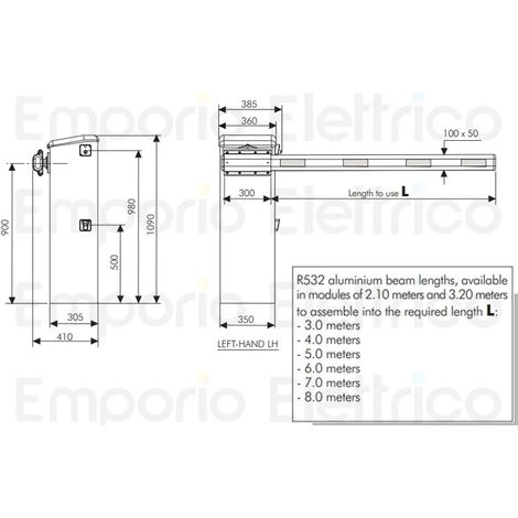 fadini tige en aluminium 5,30 m composée deux pièces, module et une LED 9864l (1/3)