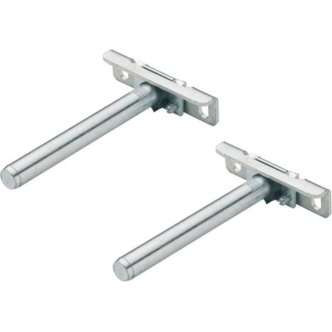 2x Support d'étagère réglable mural caché invisible flottant en T en acier zingué à visser Ajustable Métal Meuble Placard Décoration Fixation Décoration DIY Maison Garage Taquet Tablette, 110 x 20mm (1/3)