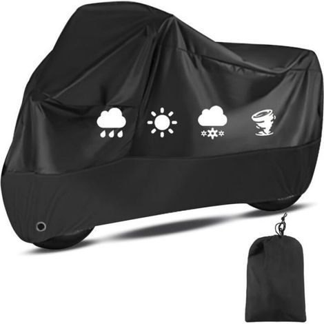 LaBlanc - Bâche de moto, 210D imperméable, résistante aux UV, housse de moto coupe-vent, bâche extérieure pour moto, scooter (1/4)