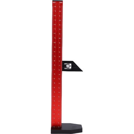 Règle de hauteur pour le travail du bois, ligne de marquage de mesure de profondeur de scie à table à double échelle en pouces métrique (1/5)