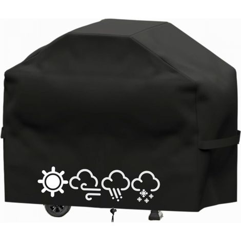Housse Barbecue Exterieur,Housse Barbecue,Housse Plancha Exterieur,Bache Barbecue Exterieur,Couverture de Grill Anti-Vent/Anti-UV,420D(145X61X117 CM) (1/5)