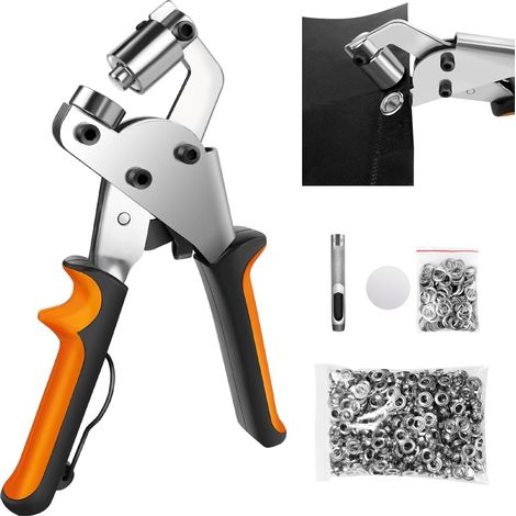 Ensemble de 500 pinces à œillets magnétiques de 10 mm pour tissu, artisanat, ceintures en cuir, tentes, rideaux, bricolage, chapeaux, bannières en PVC (1/5)
