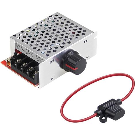 Contrôleur de vitesse pour moteur CC, équipé d'un fusible de 30 A, commande par commutateur à large plage de tension 7-70 V avec fusible de 30 A.