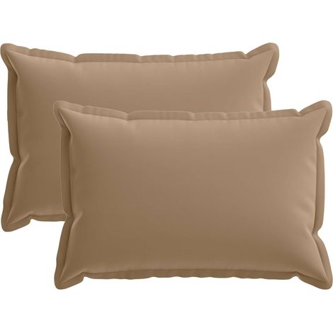 vidaXL Funda de almohada 2 uds. HOUTEN Gris topo 40 x 60 cm Poliéster (1/2)