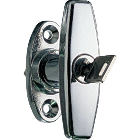Bouton sur platine à clé varié en zamak chromé avec carré de 7 mm pour fenêtre type 478S - MAP Industries