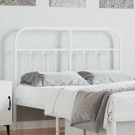 Tête de lit Armoire de tête de lit métal blanc 120 cm 82350 (1/5)