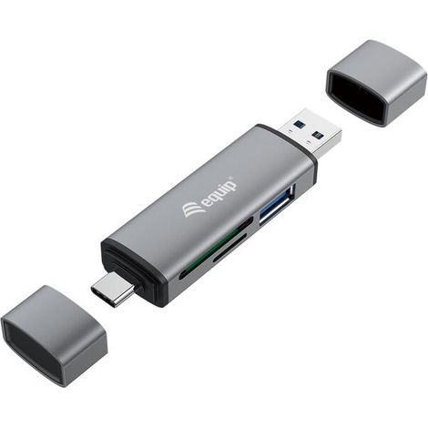 Equip 245460 lector de tarjeta USB 3.2 Gen 1 (3.1 Gen 1) Type-A/Type-C Gris (1/4)