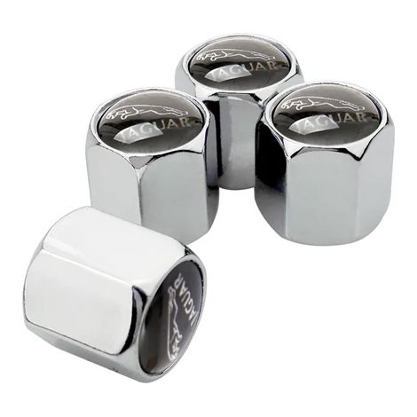 (Argent foncé) Bouchons de valve de pneu étanches à l'air et à la poussière pour voitures, compatibles avec F-Type, XJ 3000, X-Type, F-Pace, XF, XE Sport, S-Type, E-Pace et I-Pace (1/5)