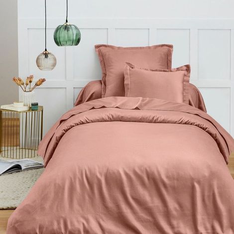 Housse de couette 140 x 200 cm "Prémium" pour lit 1 place - Prémium Vieux Rose
