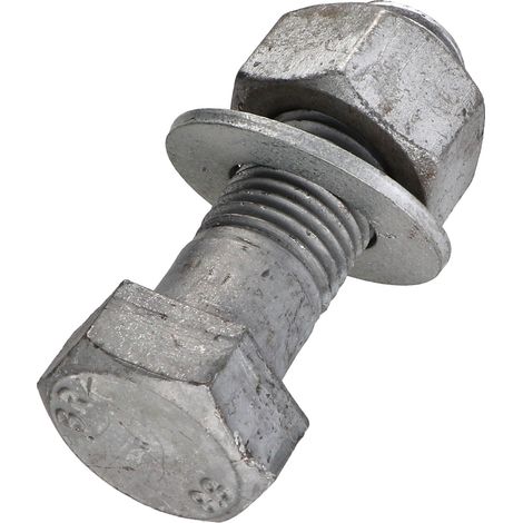 Boulon (vendu avec Ecrou) Tête hexagonale TH M22X70+RD. M22X45X3X M Classe 8.8 Forte tenue à la corrosion Acier (1/2)