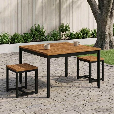 vidaXL Mesa de centro Natural y negro 80 x 80,5 x 45 cm (1/5)