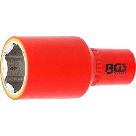 Douille pour Clé VDE Six Pans 12,5 mm (1/2) 30 mm - Acier Résistant - Sécurité Électrique, Pro - D-Work