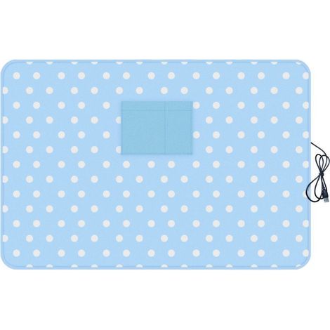 GENERIC-Couverture Chauffante Couverture Châle portable USB Couverture Chauffante Électrique Chauffage Rapide pour Voiture Bureau Maison Voyage Lavable (bleu) (1/5)