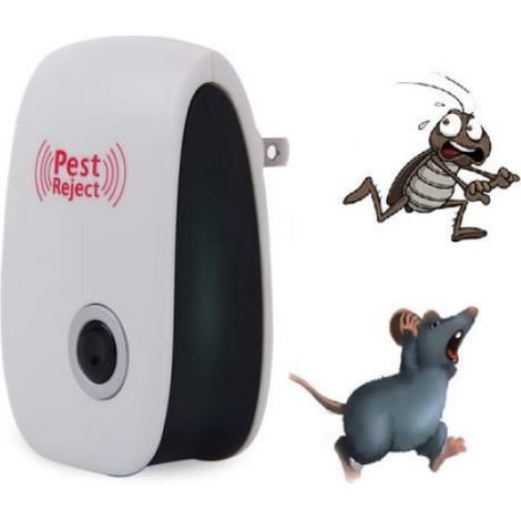 Répulsif Ultrason Anti-Rongeurs - 22-65 kHz - Pour Souris Rats Cafards Moustiques Fourmis - 80 à 120 m² - 2 Pièces (1/4)
