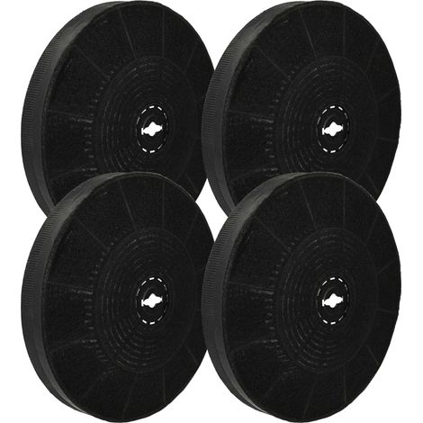 vhbw 4x Universal-Aktivkohlefilter für diverse Dunstabzugshauben - 19 cm (1/4)
