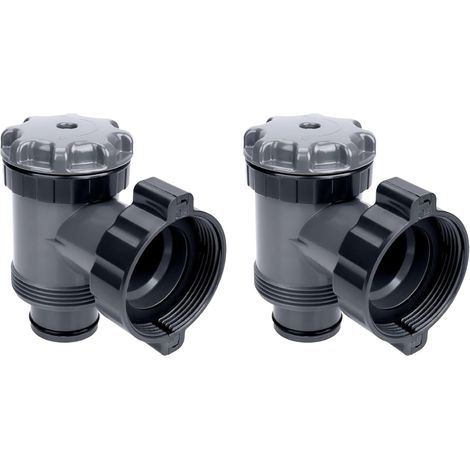 Für Ein-/Auslass kompatibel mit Coleman, Intex, Bestway  Für 38-mm-Schläuche, Aufstellpool-Filterpumpen, Ersatzteile für Poolpumpen (2 Stück) (1/5)
