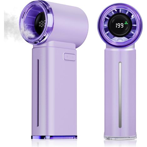Ventilateur brumisateur portable rechargeable 35 000 mAh199 vitesses, affichage numérique – Cadeau d'anniversaire idéal pour hommes et femmes, pour les voyages, les activités de plein air, la maison (1/5)