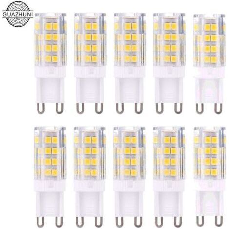 Set of 10 5W G9 RTGPT LED bulbs, warm white (3000K), offering 420 lumens. Equivalent to a 40W G9 halogen. Non-dimmable (1/5)