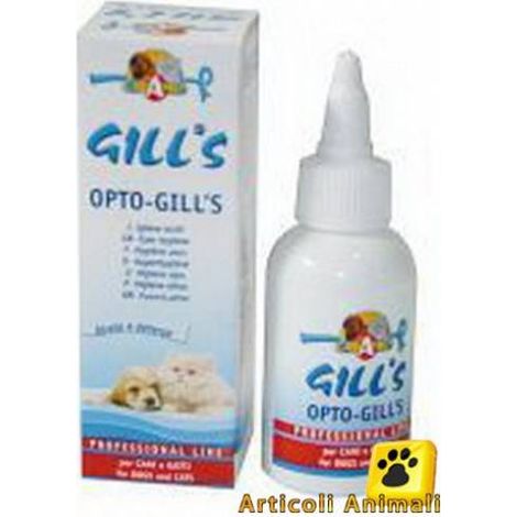 Set 6 pezzi Gill'S Opto Clean 50 ml elimina le macchie gialle intorno agli occhi dei cani e dei gatti