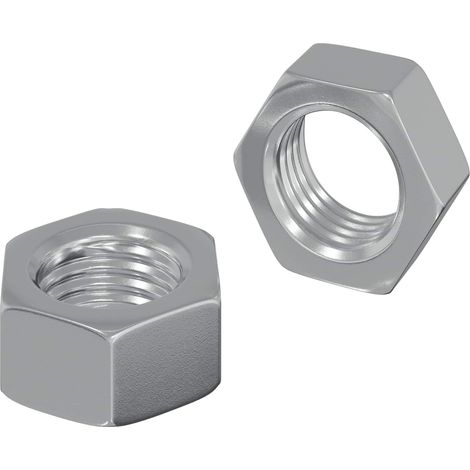 Hex Nut 2 pcs Silver M6 Metal vidaXL