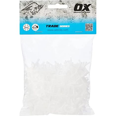 OX ox-t160902 scambi a forma di croce distanziatori per piastrelle, bianco, 2 mm (1/4)