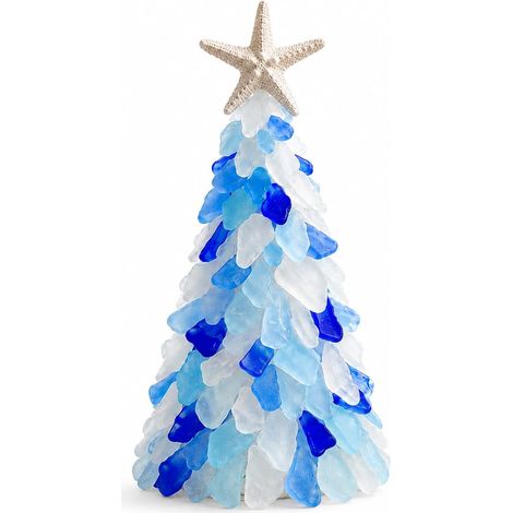 Sapin de Noël DIY en Verre de Mer 15 cm, Kit de Loisirs Créatifs Décoration de Table, Cadeau Original pour Noël(C) (1/5)
