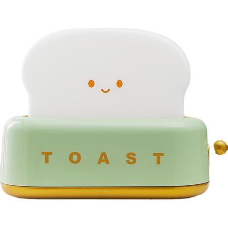 Veilleuse Toast Rechargeable Vert, Luminosité Réglable, Lampe de Chevet Enfant, Éclairage Nocturne Portable, Veilleuse Bébé Douce (1/3)