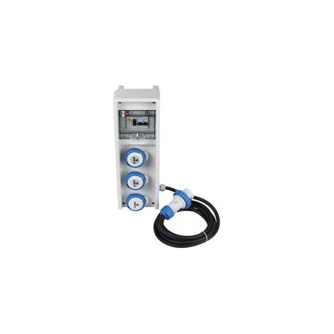 QUADRO ULISSE ASC PORTATILE CON MANIGLIA 3 PRESE INDUSTRIALI IP67- - grigio 74127 - 1 pezzi FANTON