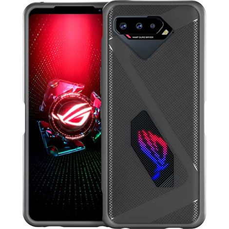 Une coque de protection souple et fine en TPU pour ASUS ROG Phone 5, durable mais flexible, améliorant la sensation tactile et la prise en main. (1/2)