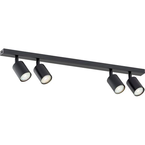 Plafoniera Flash nera 4 faretti 70 cm GU10 8W Emibig (1/5)