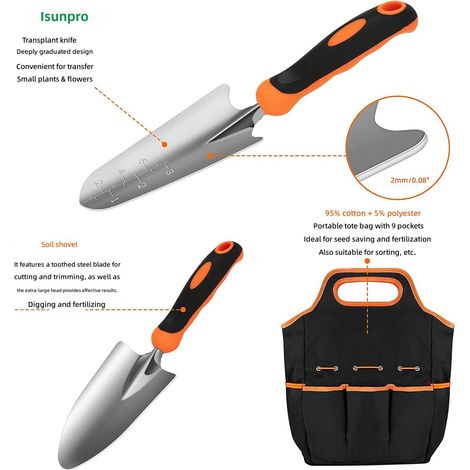 Ensemble sécateur en acier inoxydable et gants de jardinage (1/5)