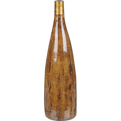 Flower Vase BURGOS Ceramic 52 cm Brown