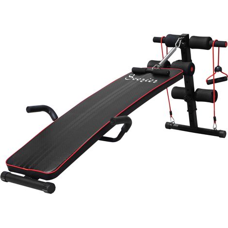 Banco de abdominales ajustable con bandas de resistencia de acero 120 kg HOMVRA (1/5)