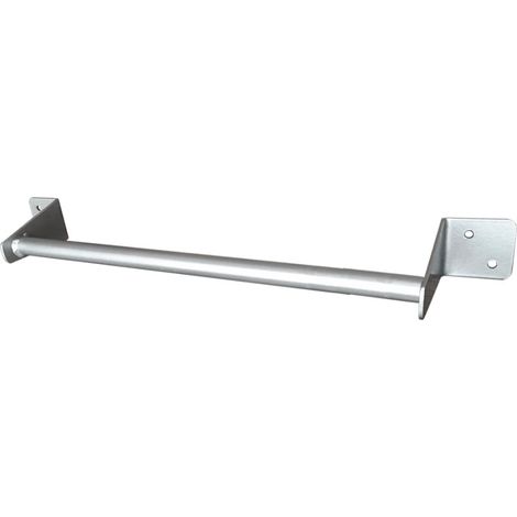Barre d'accrochage fixe pour échelle – Finition zinguée gris – Largeur 50 cm – Distance mur 10 cm – Diamètre tube 25 mm - Z3579000