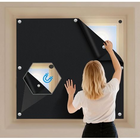 Stores Occultant Magnétique, Tissu en Coton et Lin, 60 x 73 cm (1/5)