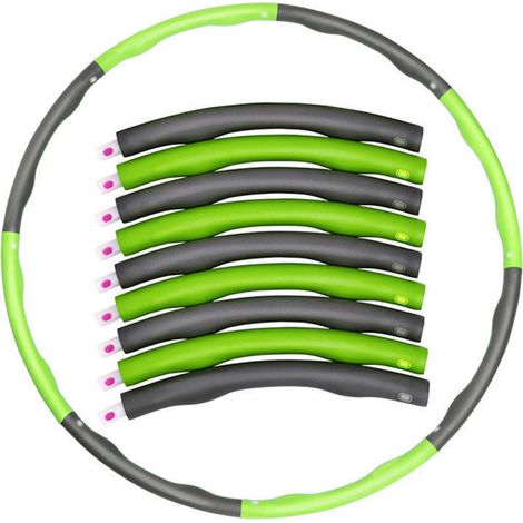 Cerceau De Fitness - 8 Sections Réglables - Diamètre Ajustable Par Ajout/Retrait De Sections - Pour Adultes Et Enfants - 1 Pièce (1/5)