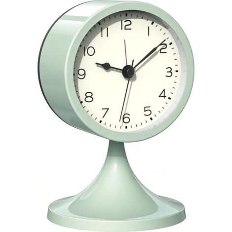 Réveil analogique 3 Pouces sans tic-tac – Petit réveil rétro en métal à Pile avec lumière, pour Chambre, Salon, Table de Chevet ou étagère(Vert) (1/5)